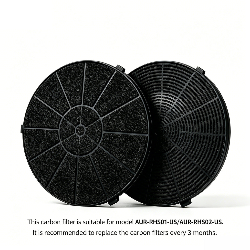 Charcoal Filters for Range Hood, 2-Pack, Compatible with AUR-RHS01-US & AUR-RHS02-US - AURAKICH
