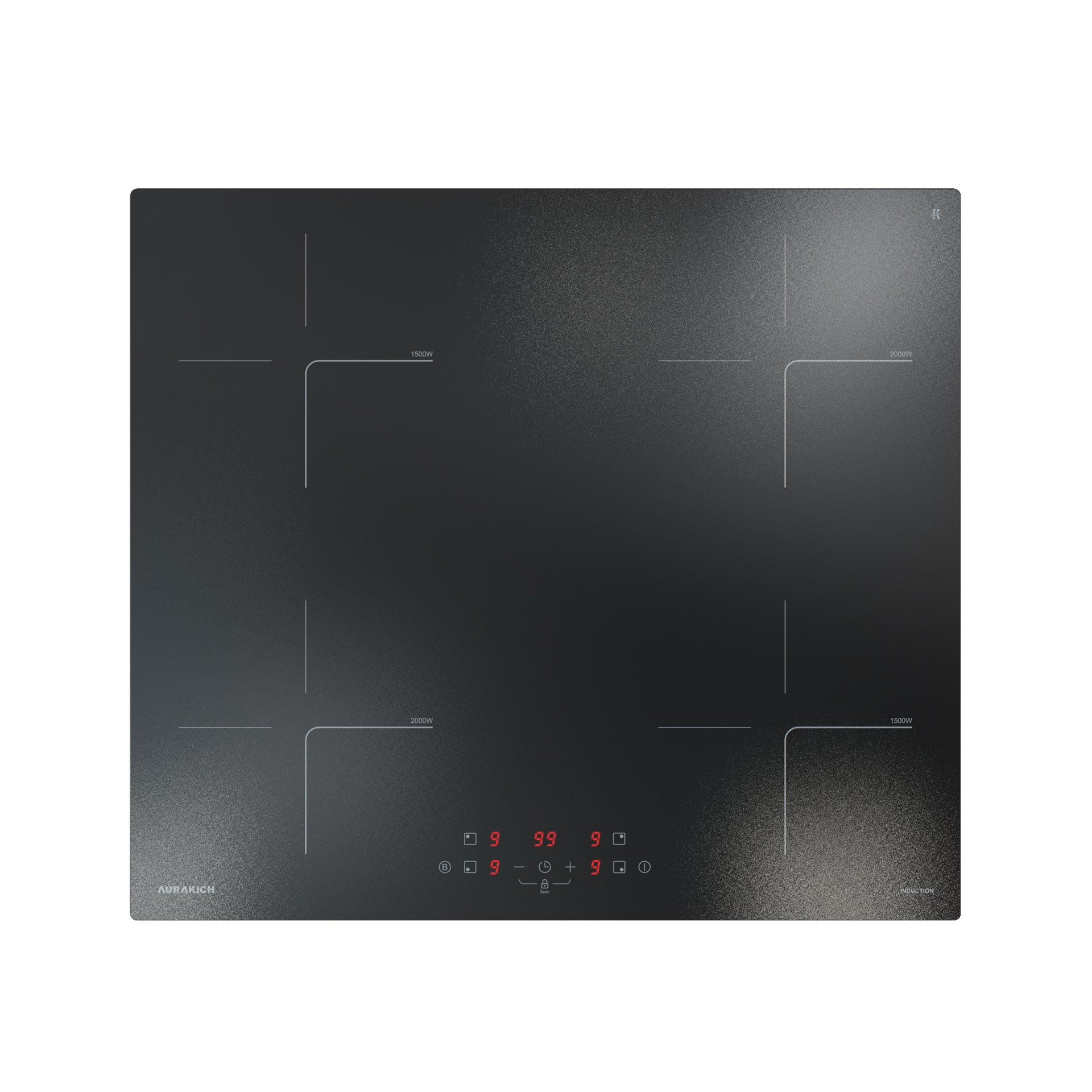 AURAKICH 4 BURNERS INDUCTION COOKTOP - AURAKICH