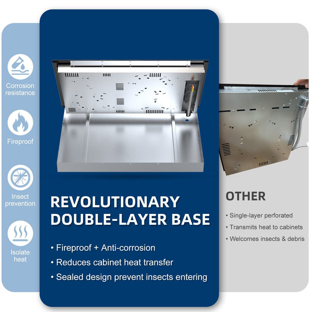 30 Inch Electric Cooktop 4 Burners, ETL Safety Certified Built-in Stove Top Burner with Knob Control, Premium Wear-Resistant Glass, Hot Surface Indicator, 7000W Hardwired for Kitchen