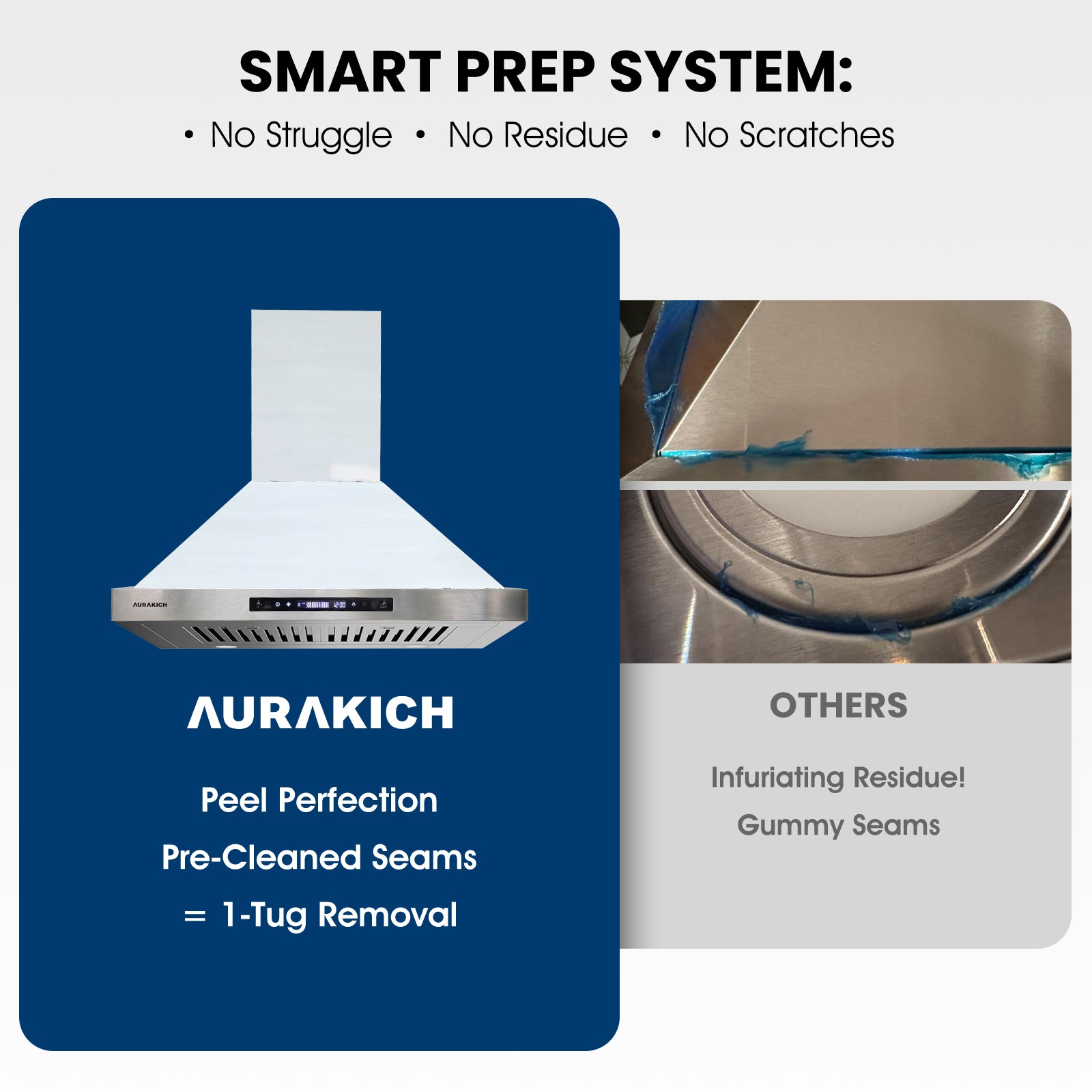 30-inch Wall Mount Range Hood, 900 CFM Ducted/Ductless Kitchen Vent Hood with Full Copper Motor, Triple Smart Controls (Gesture/Remote/Touch), Tunable LED Lighting, Stainless Steel - AURAKICH