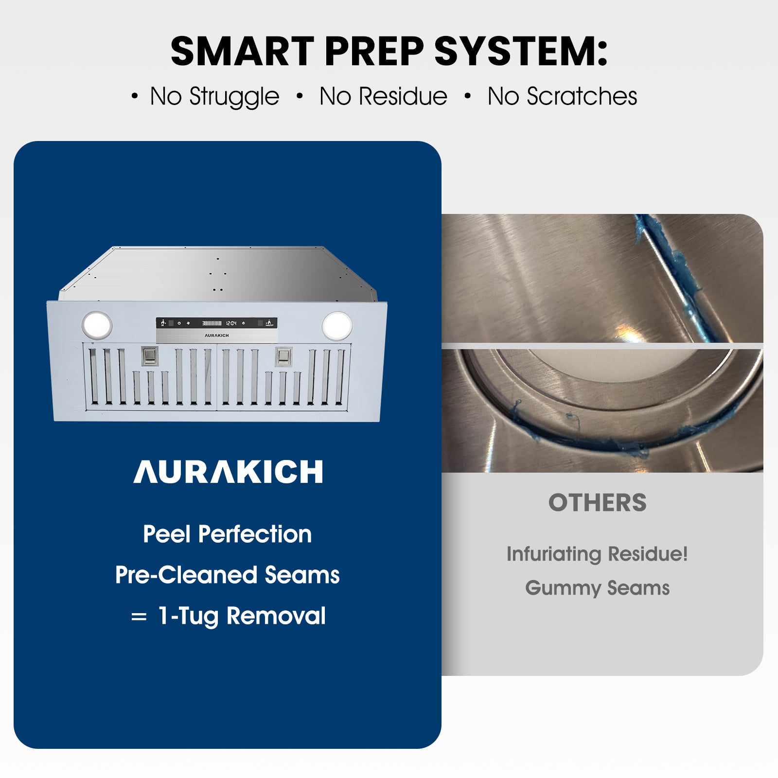 30 inch Range Hood Insert, 900 CFM Kitchen Vent Hood with Full Copper Motor, Triple Smart Controls, Tunable LED Lighting, Included Charcoal Filters & Duct Pipe