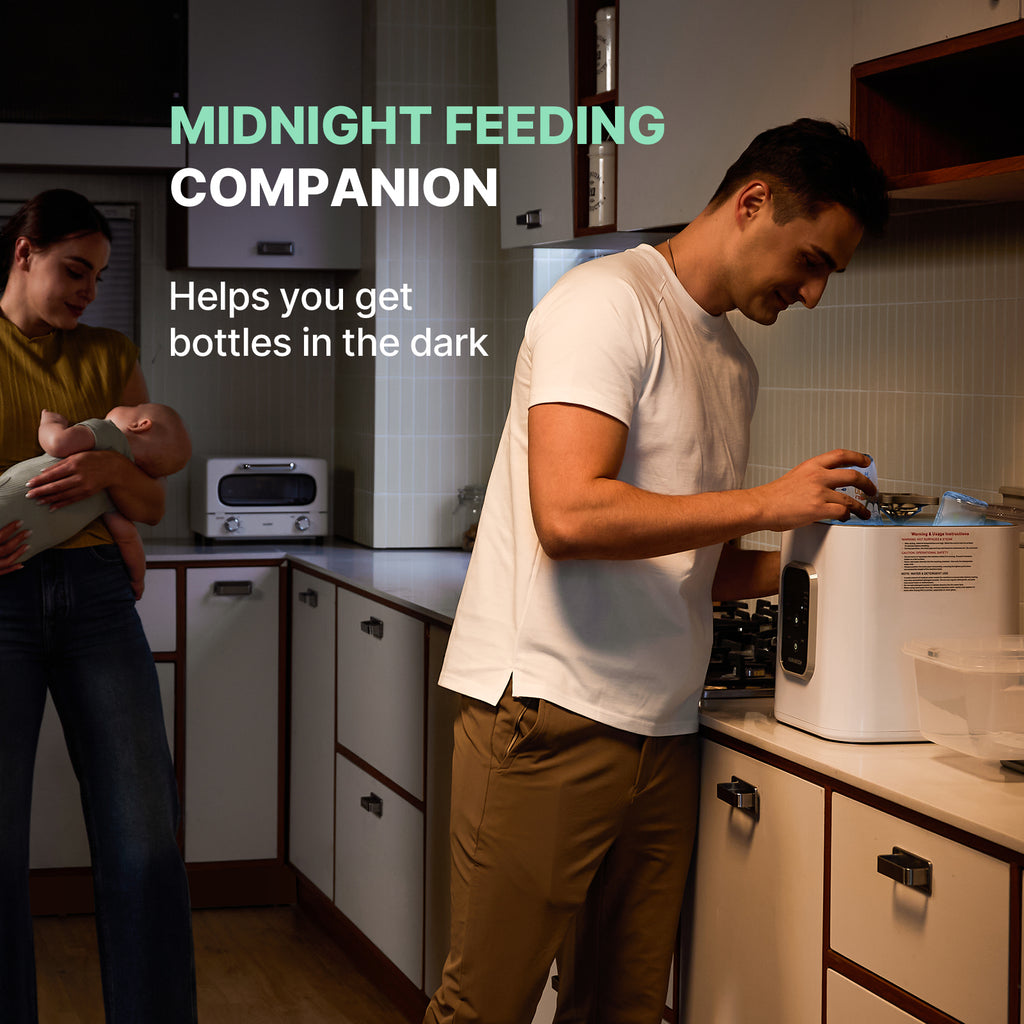 Baby Bottle Washer, Sterilizer & Dryer - All-in-One Pro Cleaning Machine with Fishbone Spray Arm, Self-Cleaning & AUTO Mode, Dual Water Inlet for Bottles, Breast Pump & Baby Essentials - AURAKICH