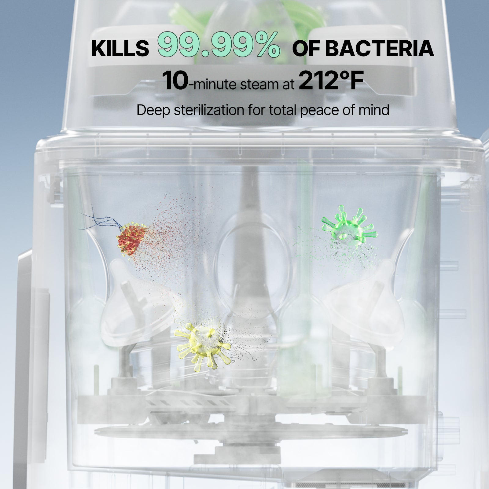 Baby Bottle Washer, Sterilizer & Dryer - All-in-One Pro Cleaning Machine with Fishbone Spray Arm, Self-Cleaning & AUTO Mode, Dual Water Inlet for Bottles, Breast Pump & Baby Essentials - AURAKICH